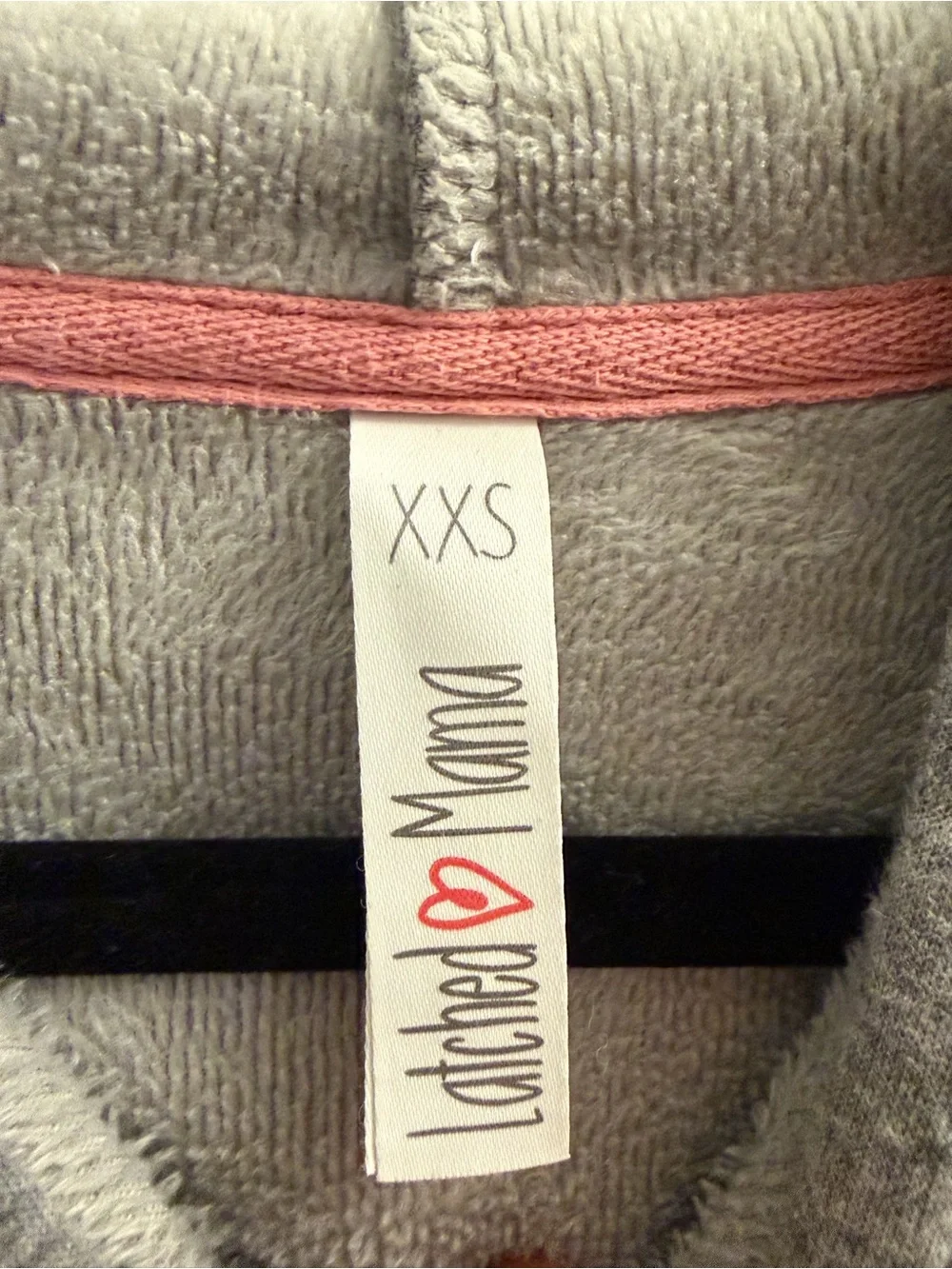 Latched Mama Pullover Hoodie - Olive Green & Gray XXS - Picture 8 of 9